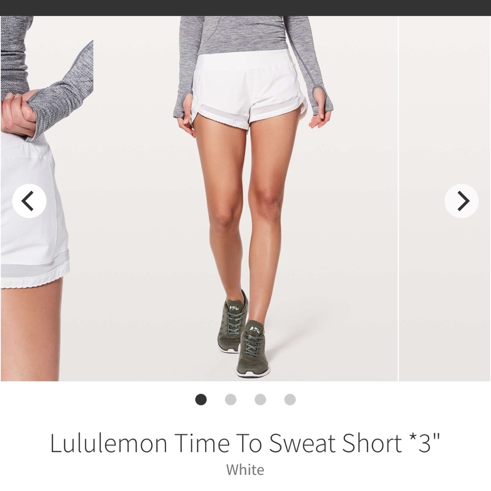 lululemon athletica Time To Sweat Short 3" - White